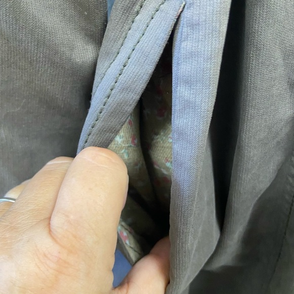 Free People Charcoal Belted w Pockets with pink floral jacket - Picture 8 of 10